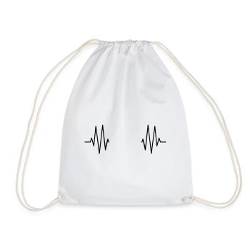Heartbeat Personnalisation Symbole - Sac de sport léger - blanc - Devant