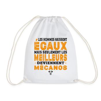 Mécanos Cadeau Humour Personnalisé - Sac de sport léger - blanc - Devant