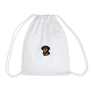 Portrait de chiot heureux – Teckel de dessin animé - Sac de sport léger - blanc - Devant