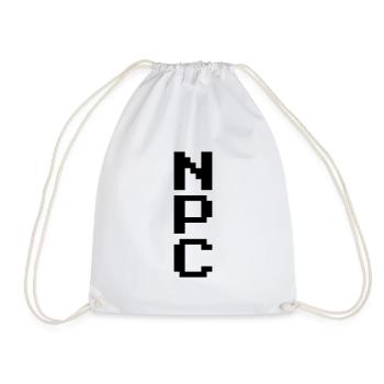 NPC - Non Playable Character - Drawstring Bag - white - Front