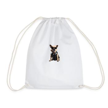 Cool Dog - Drawstring Bag - white - Front