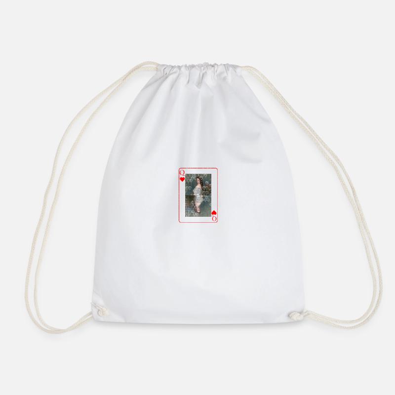 Empress Sissi playing card Austria - Drawstring Bag - white