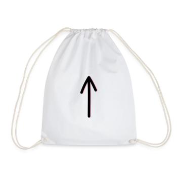 Arrow - Drawstring Bag - white - Front