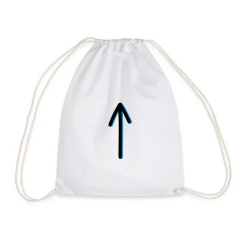 Arrow - Drawstring Bag - white - Front