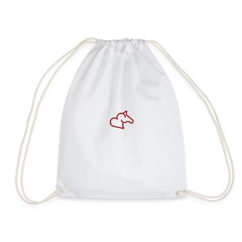 Horse Coach Logo - Drawstring Bag - white - Front