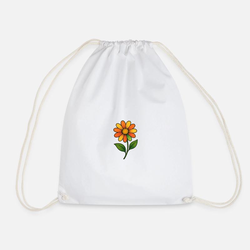 Orange Blossom Color Magic - Drawstring Bag - white