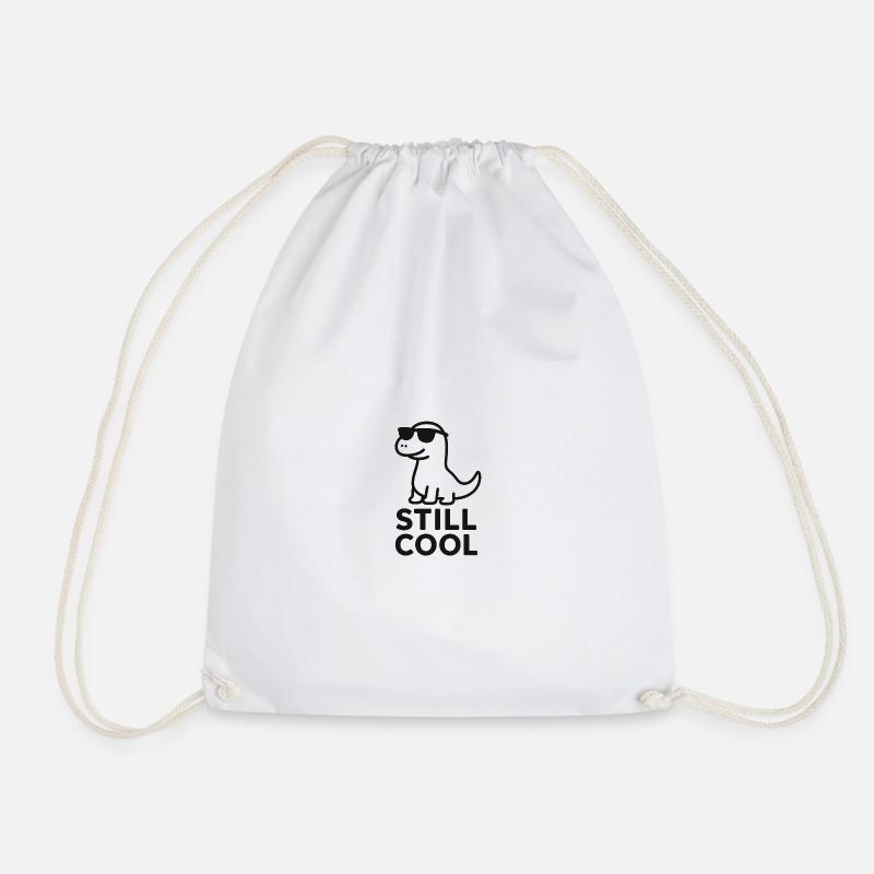 Stylish Dinosaur Sunglasses - Drawstring Bag - white