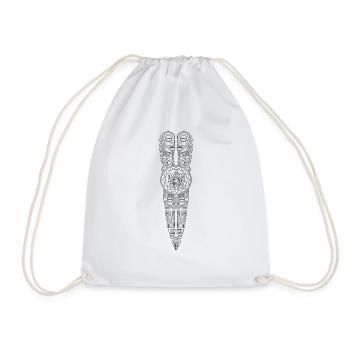 Maori16 White - Drawstring Bag - white - Front