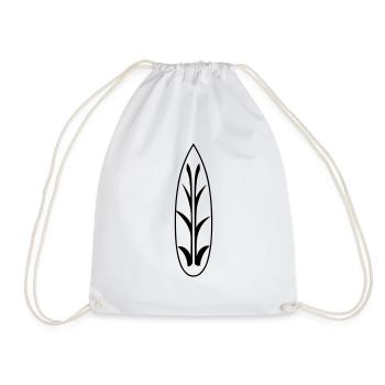 Surfboard - Drawstring Bag - white - Front
