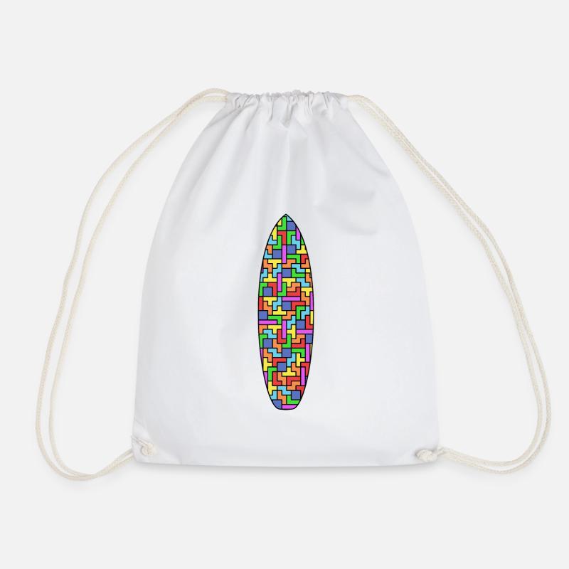 Brick Surf - Drawstring Bag - white