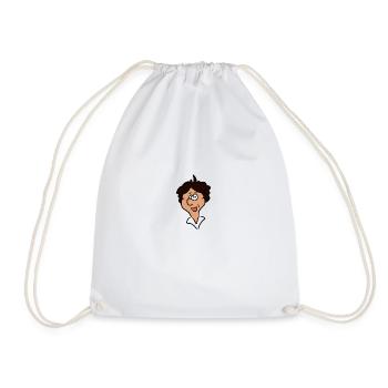 Bande dessinée Visage de femme heureuse - Sac de sport léger - blanc - Devant