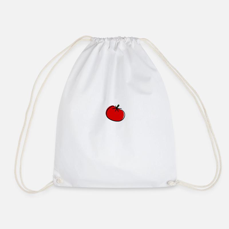 tomato - Drawstring Bag - white
