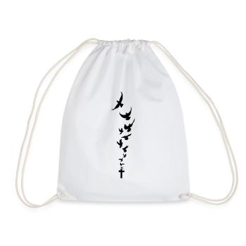 Essaim croisé de corbeaux - Sac de sport léger - blanc - Devant