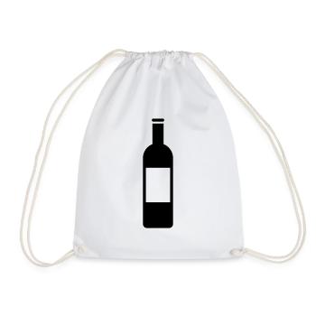 Wein Weinflasche - Turnbeutel - Weiß - Vorne