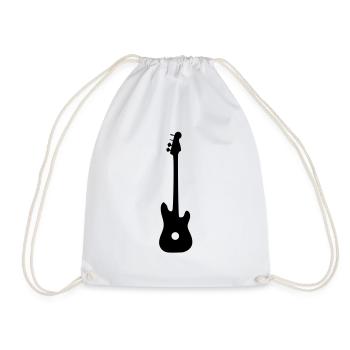 Gitarre - Turnbeutel - Weiß - Vorne