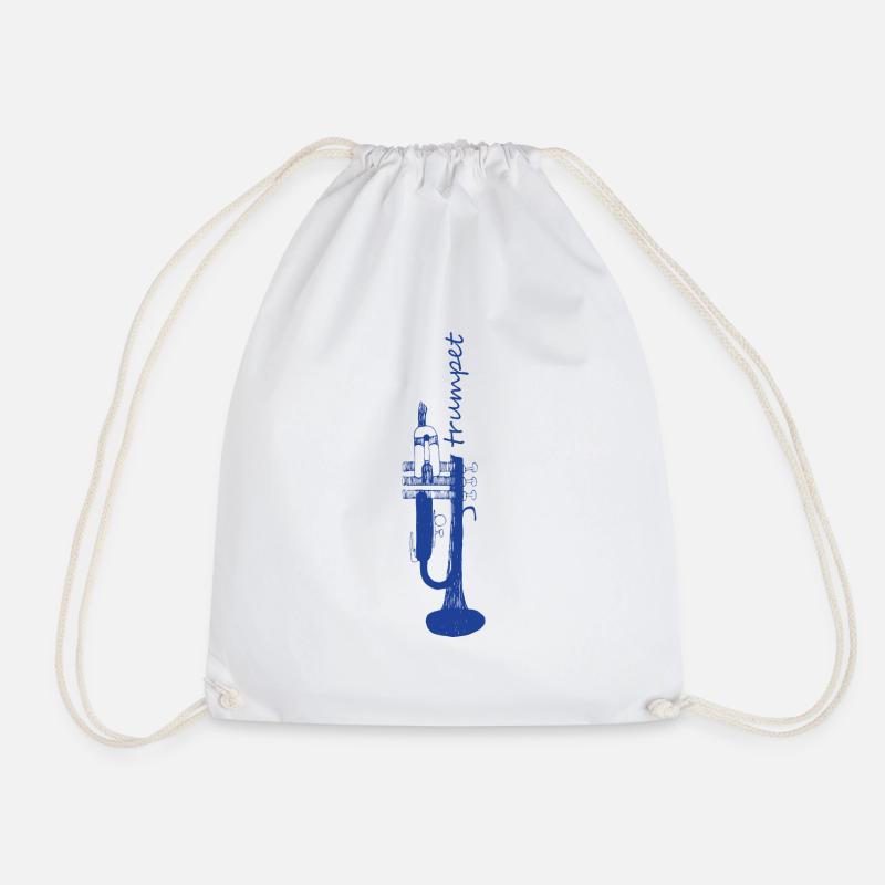trumpet - Drawstring Bag - white