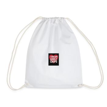 Je rêve de chips en cœur - Sac de sport léger - blanc - Devant