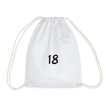 18. 18 YEARS OLD. 18th ANNIVERSARY. BIRTHDAY 18 YEARS. - Drawstring Bag - white - Front