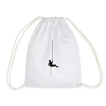 climbing ladder climbing ladder cycling mountain s - Drawstring Bag - white - Front