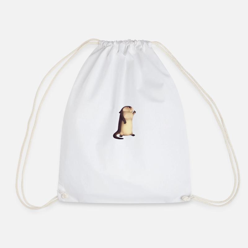 Otter Illustration - Turnbeutel - Weiß