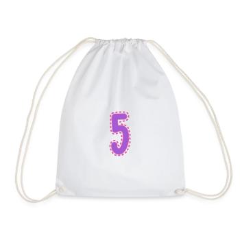 5. 5 YEARS. 5th ANNIVERSARY. 5 YEAR ANNIVERSARY - Drawstring Bag - white - Front