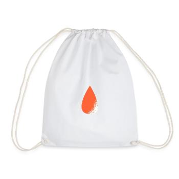 Crayon - drop of blood - Drawstring Bag - white - Front