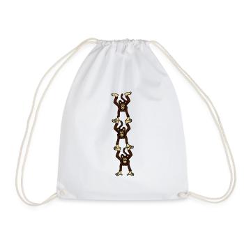 affenturm_3c - Drawstring Bag - white - Front
