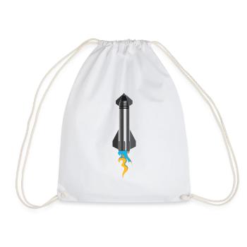 Autocollant Starship - Sac de sport léger - blanc - Devant