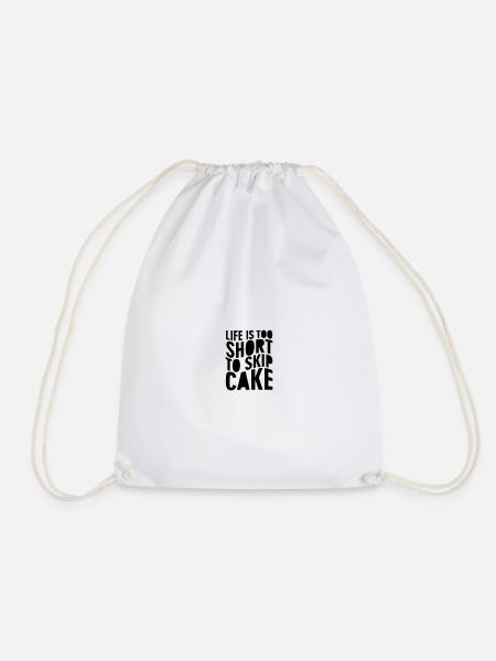 La vie est trop courte pour sauter le gâteau - Sac de sport léger - blanc