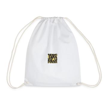 Wall structure with gold and black pattern - Drawstring Bag - white - Front