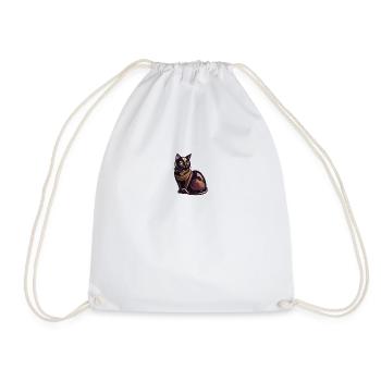 Luxurious Cat (Magical Animals Collection) - Drawstring Bag - white - Front