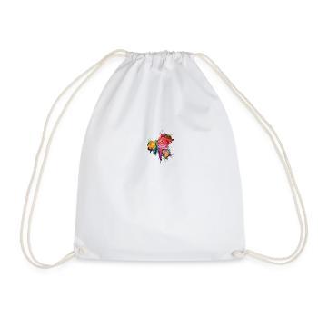 Flower Power good mood shirt - Drawstring Bag - white - Front