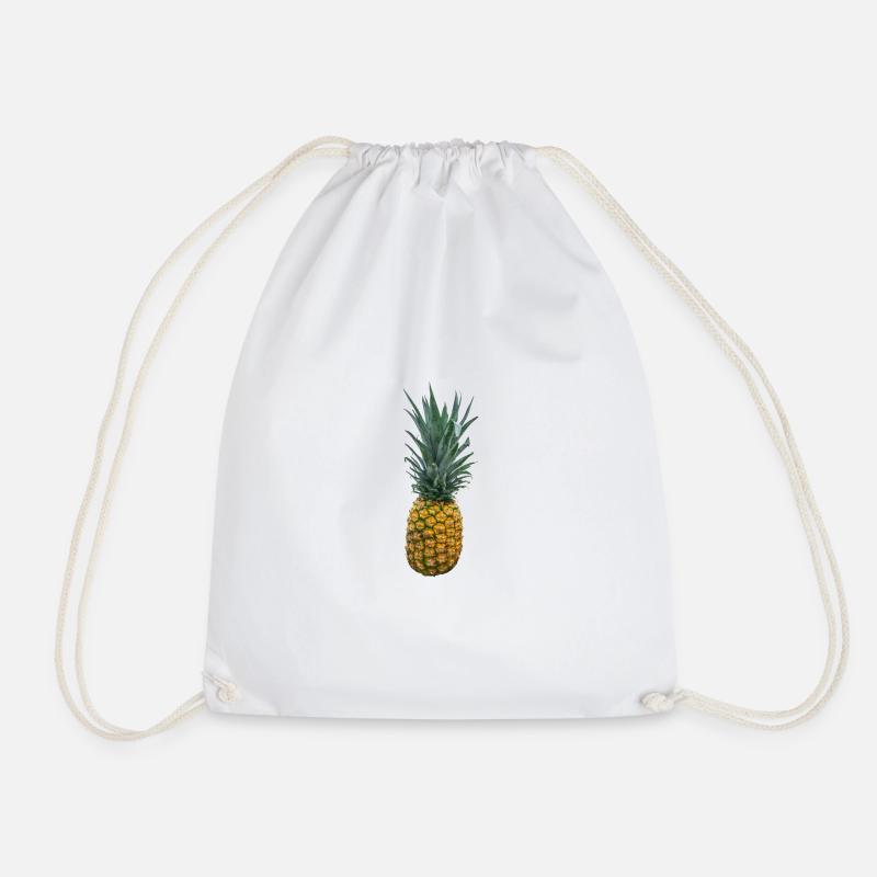 Pineapple Fruit - Drawstring Bag - white
