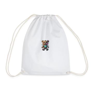 Ours robot - Sac de sport léger - blanc - Devant