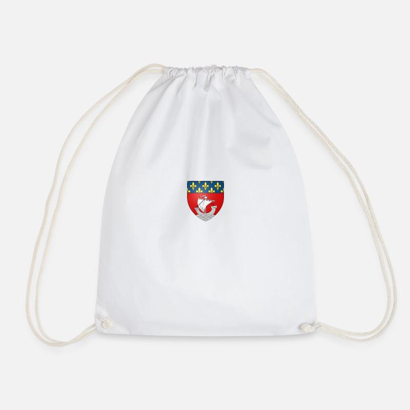 Coat of arms paris - Drawstring Bag - white