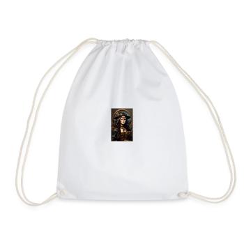 Steampunk Mona Lisa - Drawstring Bag - white - Front