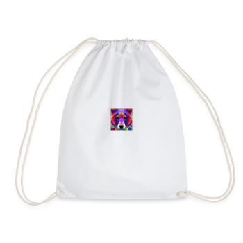 Chien coloré 02 - Sac de sport léger - blanc - Devant