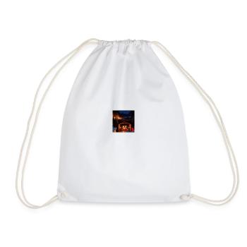 Scène de cheminée confortable - Sac de sport léger - blanc - Devant