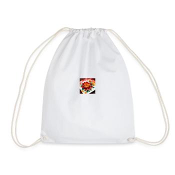 Vibrant Fireside Bloom - Drawstring Bag - white - Front