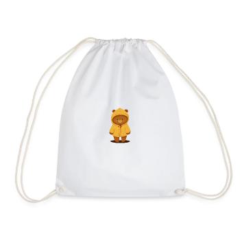 Kleiner brauner Bär - Turnbeutel - Weiß - Vorne