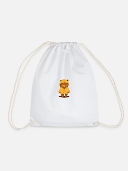 Kleiner brauner Bär - Turnbeutel - Weiß