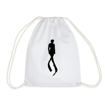 diver freedive 2 - Drawstring Bag - white - Front