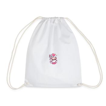 Fluffy Friends - Drawstring Bag - white - Front