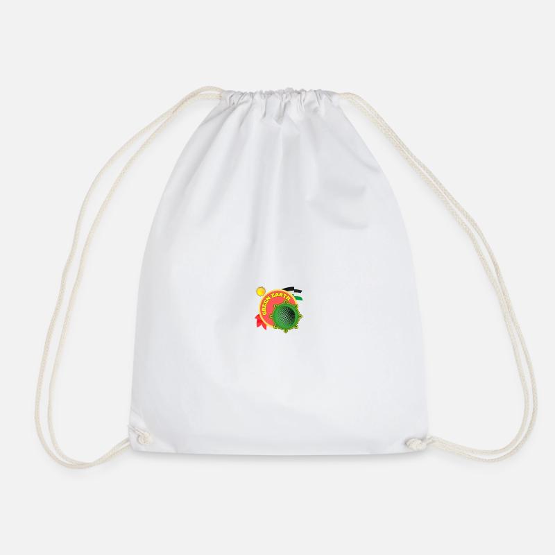 Green Earth - Drawstring Bag - white