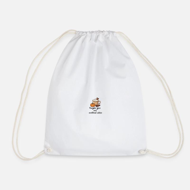 Pumpkin Advice - Drawstring Bag - white
