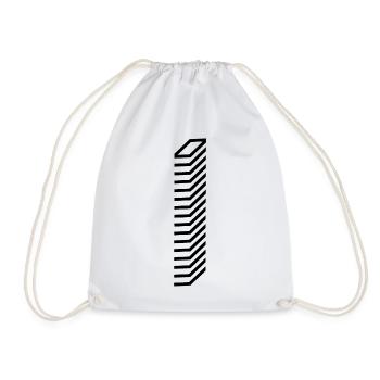 Unique Letter I Logo Design - Drawstring Bag - white - Front