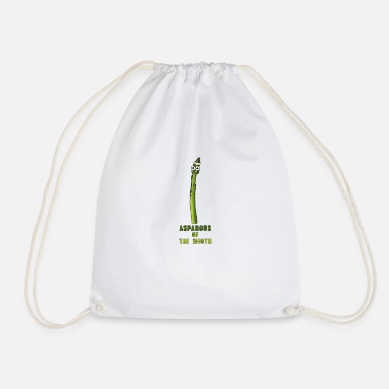 aspargus of the month, aspargus, asparagus - Drawstring Bag - white