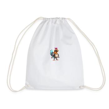 Robo chicken - Drawstring Bag - white - Front