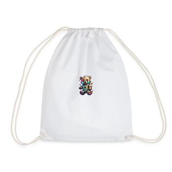 Ours robot - Sac de sport léger - blanc - Devant