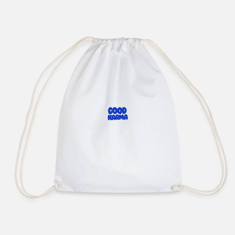 Good Karma Blue - Drawstring Bag - white